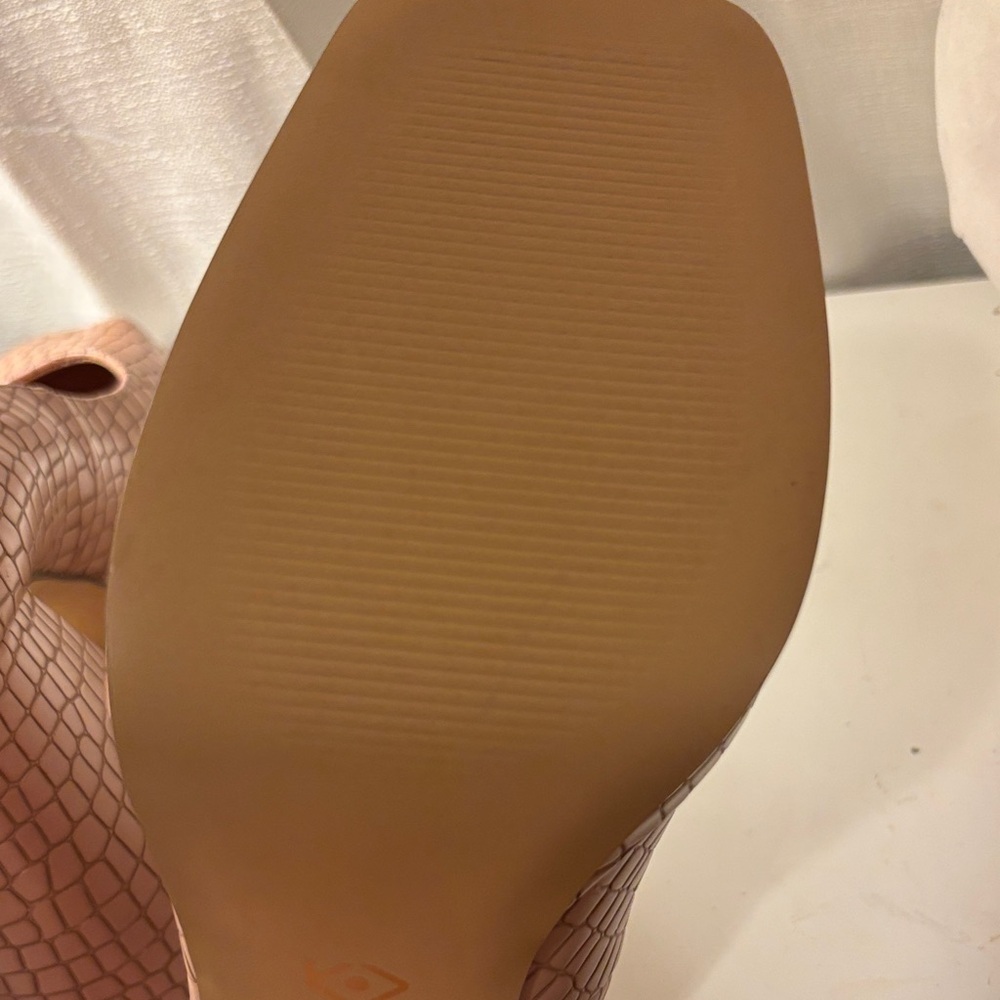 Katy Perry Collections Croc-Embossed Block Heels in Nude - Picture 5 of 6